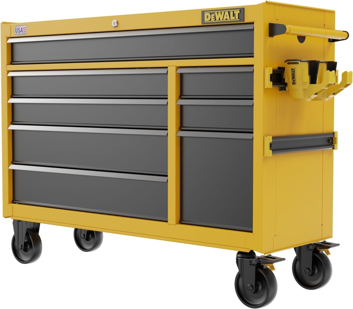 Picture of Dewalt Tools DEWDWST52082 52 in. 8-Drawer Rolling Tool Cabinet&#44; Black & Yellow