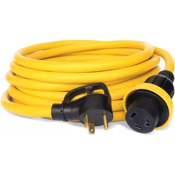 30 ft. 30A RV Generator Power Cord - Yellow - 30 ft - Weather-Resistant