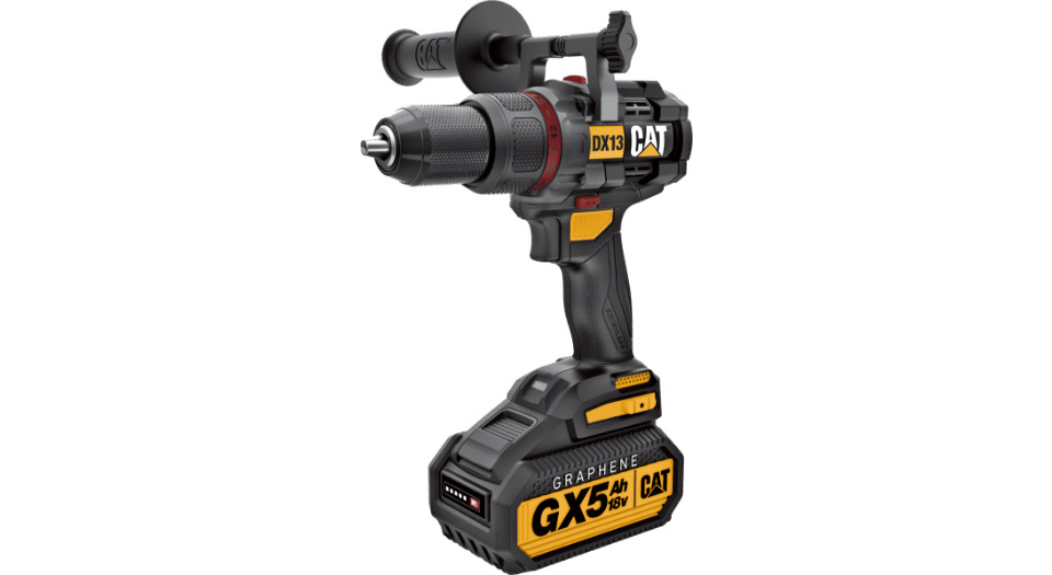 CAT 18V 1/2 in Cordless Hammer Drill with Graphene Battery - DX13