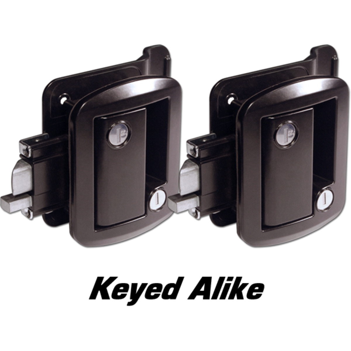 CPGTTL-43610AL-2006-2PK Global Pro Classic Entry Door Lock with Keyed Alike - Black - Pack of 2