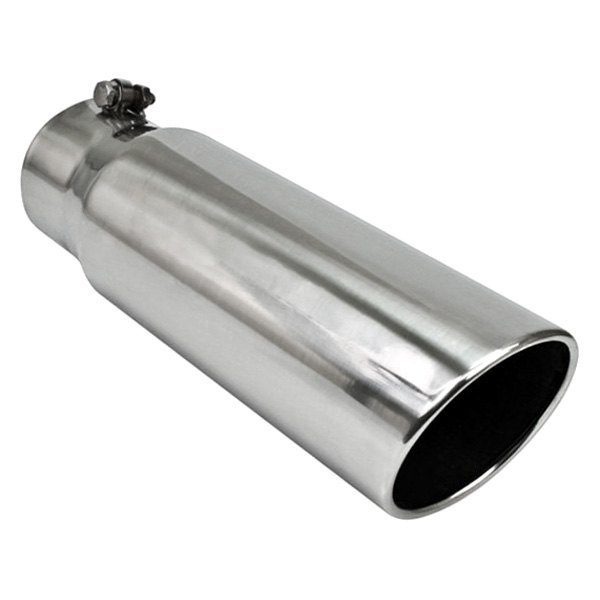 DTEBQ9-405015RSL 4 in. Inlet & 5 Outer Diameter Bolton 5 x 15 in. Rolled Slant Diesel Exhaust Tip