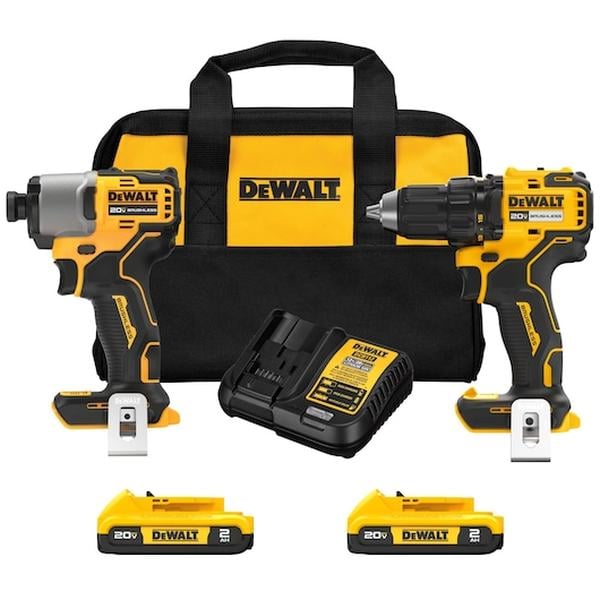Picture of DeWalt Tools DEWDCK227D2 20V Max Brushless Cordless Drill & Driver Plus Impact Driver Combo Kit