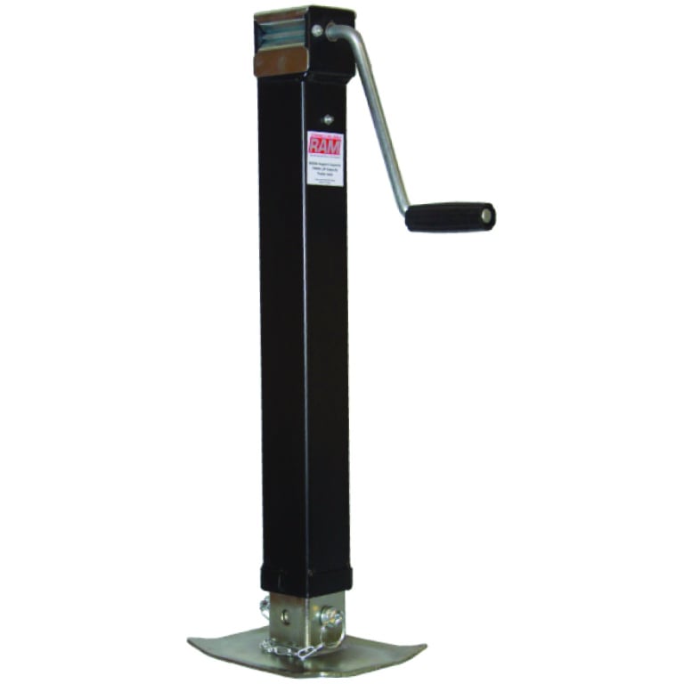 PCRTJD-7000S HD Drop Leg Jack - 7000 lbs Lift, Sidewind, 8000 lbs Support - Black