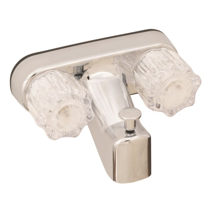 AMBU-YJW41VB -E T-S Diverter with Crystal Handles - Chrome, 4 in.