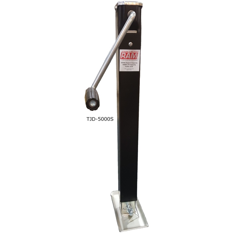PCRMJSQ-2500B 5000 lbs 1.56 in. Ball Size, Hardware, Zinc Square Jack