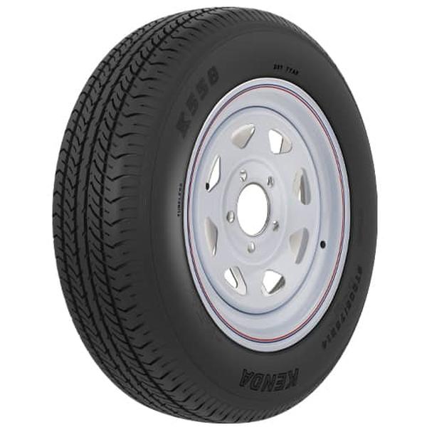 AMW31354 St205-75R15 D KR35 On 15 x 5 5-4.5 Silver Mod Tire