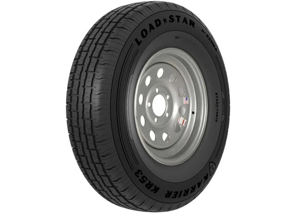 AMW35365 St205-75R15 D KR53 On 15 x 5 5-4.5 Silver Mod Tire