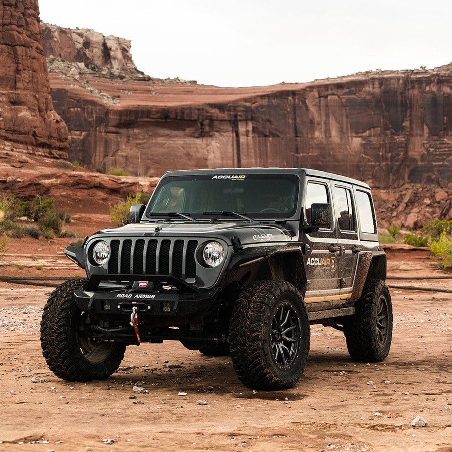 ACAAA-4104PB 3.5 in. Upgraded Dynamic Lift Air Suspension System Kits with Piggyback Shocks for 2018-2025 Jeep Wrangler JL