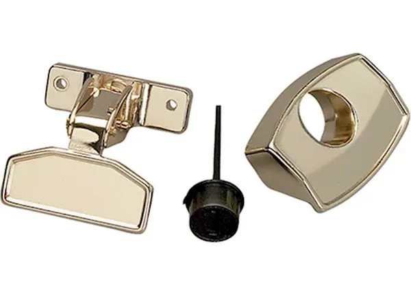 APP013-063 Low Profile Bath Door Latch - Brass