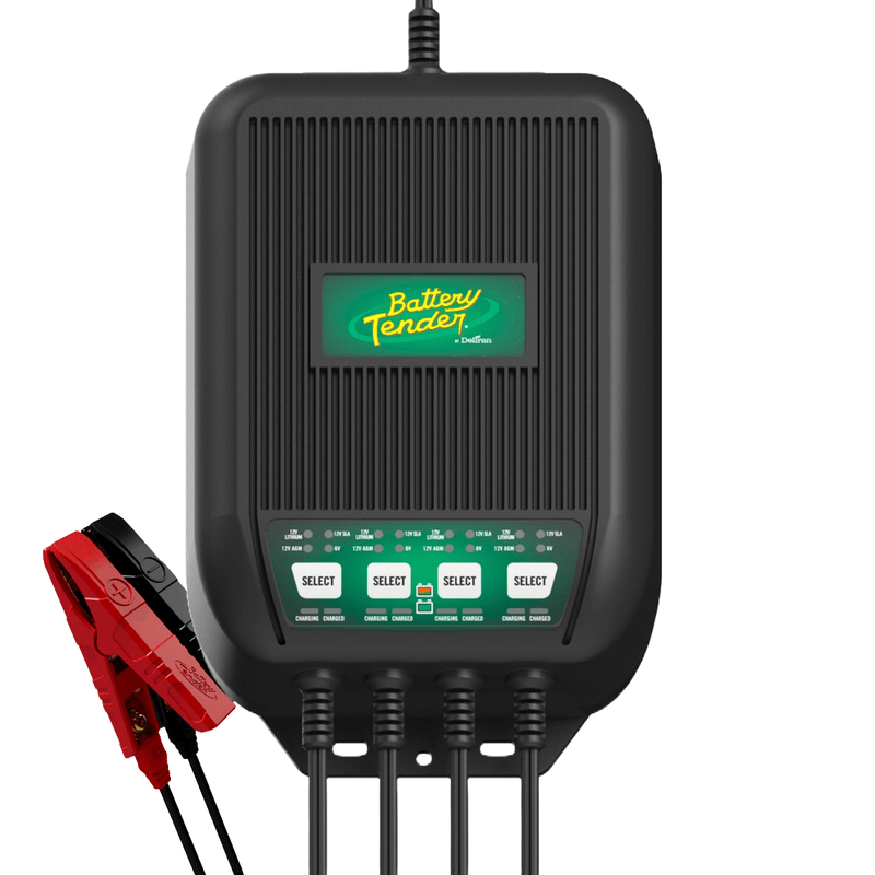 Battery Tender Wavecharge 12 Amp - 4 Bank Multibank Charger - 3 Amps Per Bank - Selectable 12V / 6V (022-1004-DL-WH)