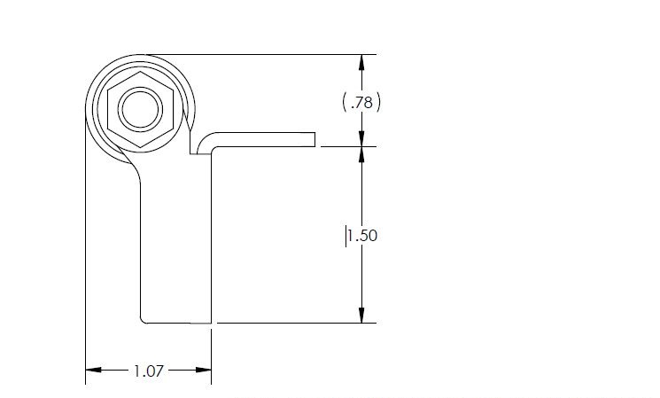 BAL854303 Wear Bar Replacement Base Roller - 0.75 in.