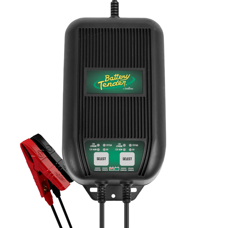 Battery Tender Wavecharge 6 Amp - 2 Bank Multibank Charger - 3 Amps Per Bank - Selectable 12V / 6V (022-1002-DL-WH)