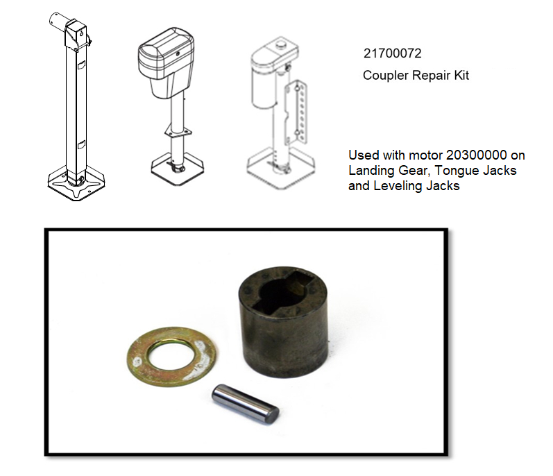 BAL21700072 Tongue Jack System Leveling Coupler Repair Kit