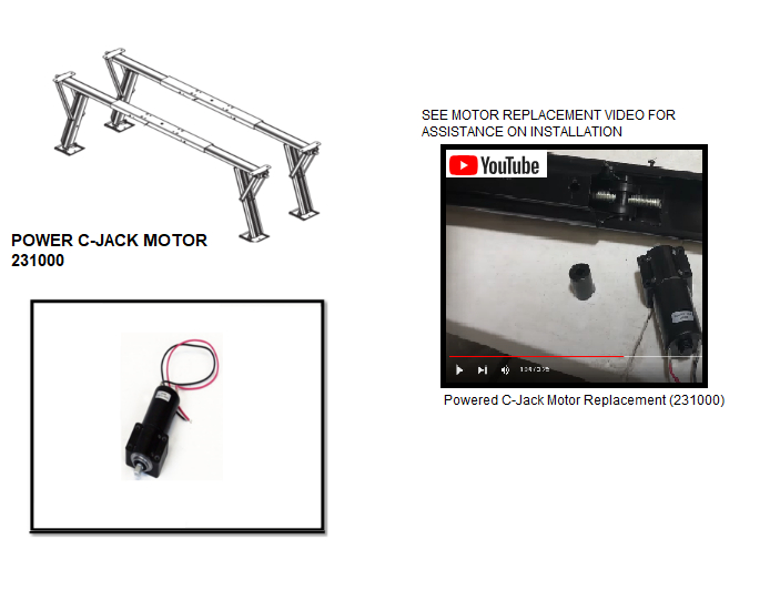 BAL231000 Powered C-Jack Motor - 12V