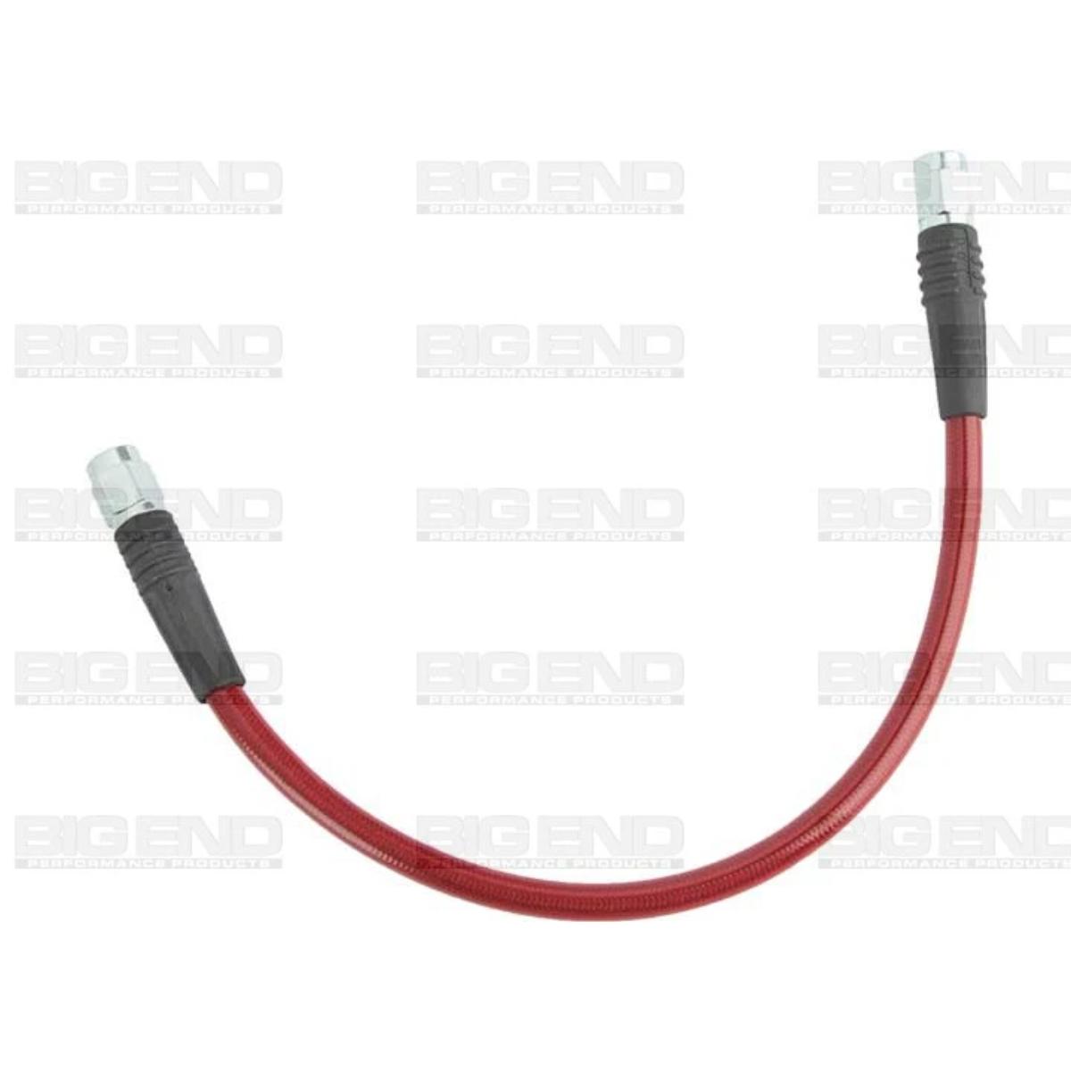 BEP21609 No.3 Brake Line - 9 in. Dot Stainless Steel Braid - Red Cover