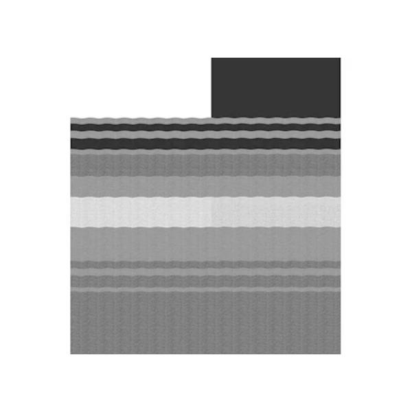 CCOJU158D8D Replacement Awning Vinyl Fabric - Black-Gray Dune Stripe, 14 ft. 2 x in. - Black