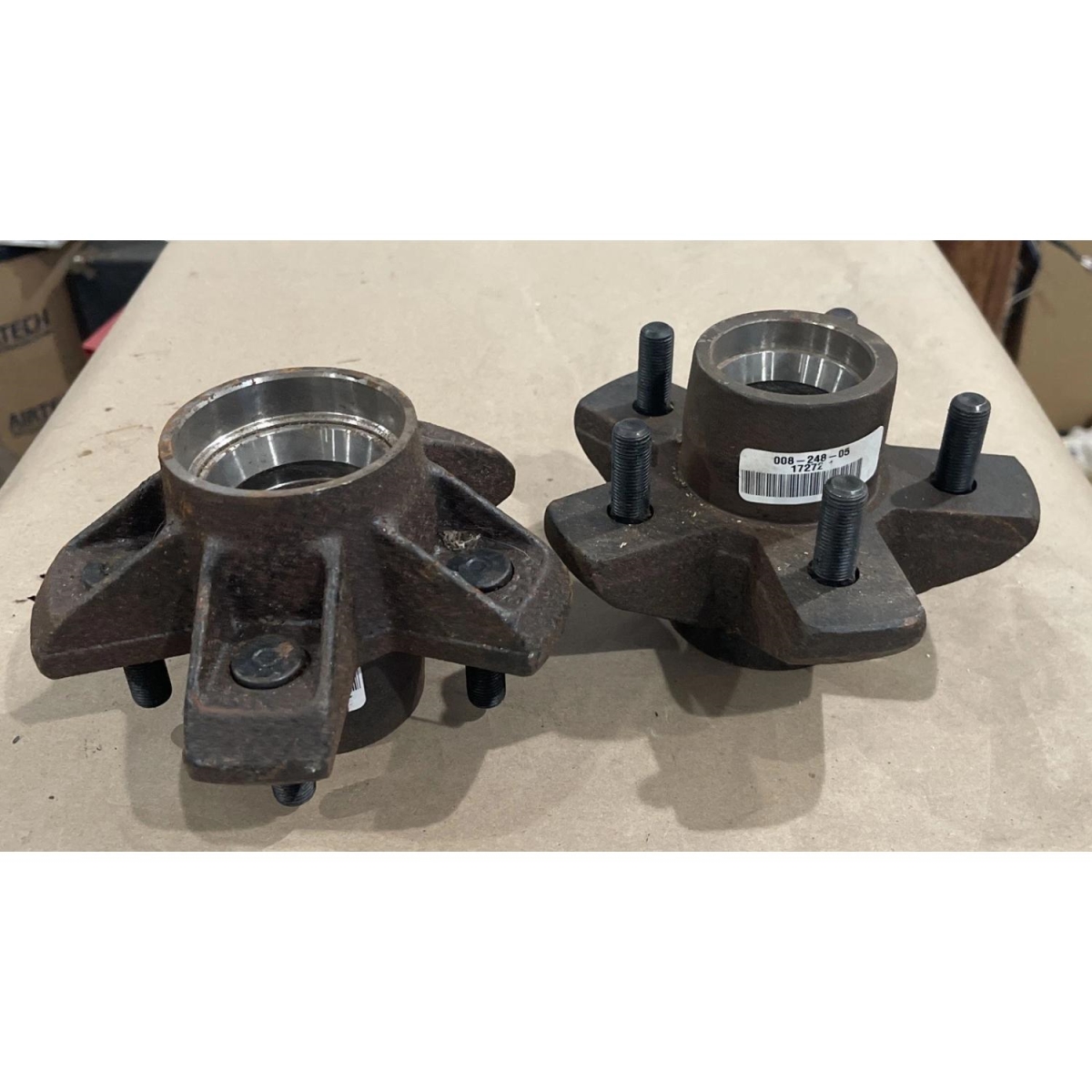 DXT008-248-05 Trailer Idler Hub - 3500 lbs Axle, 5 on 4.5 in. Bolt Pattern