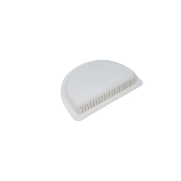 DXTWHMAV2 8 x 6 x 1.25 in. Half-Moon Air Vent - UV-Resistant Polypropylene Exterior, White