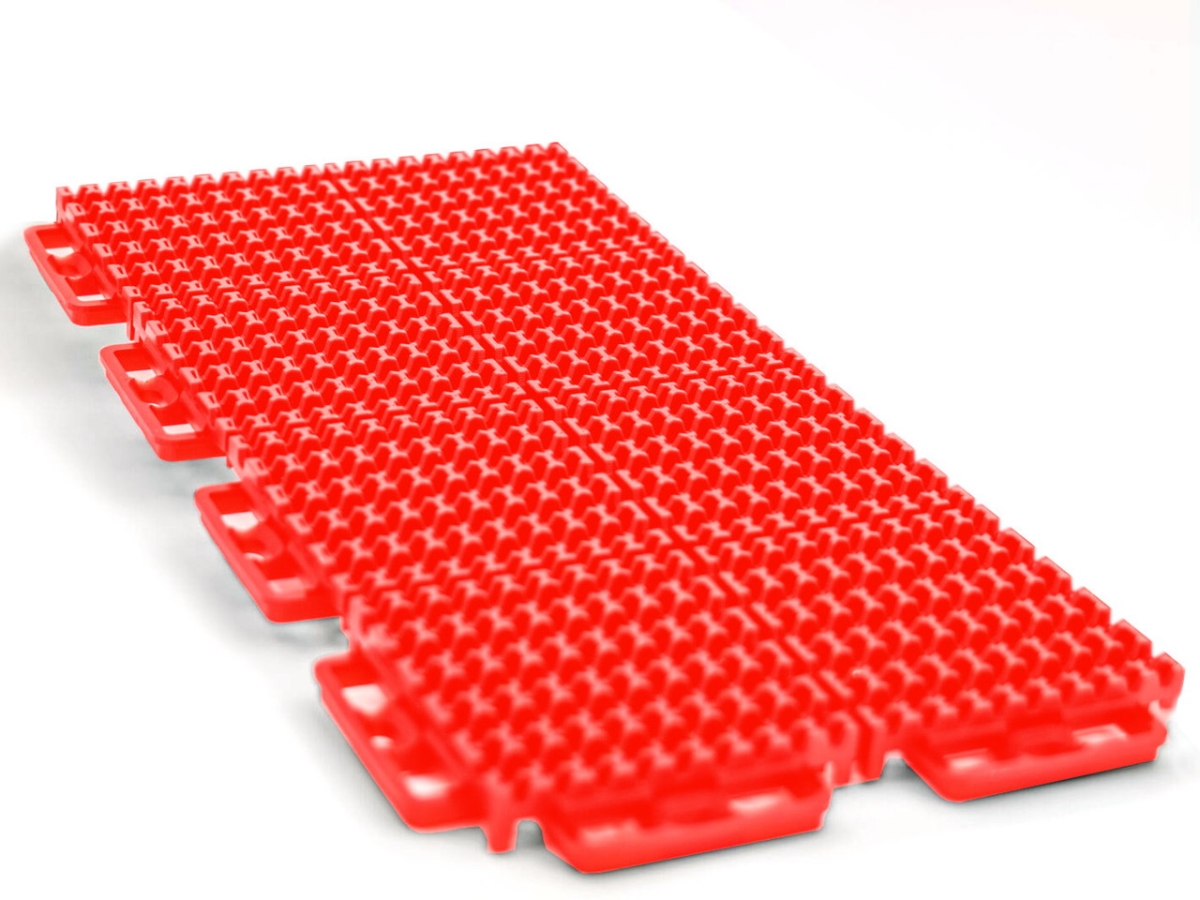 CPI13611-2 Protech XT Traction Flooring Tiles, Red - 8 Piece