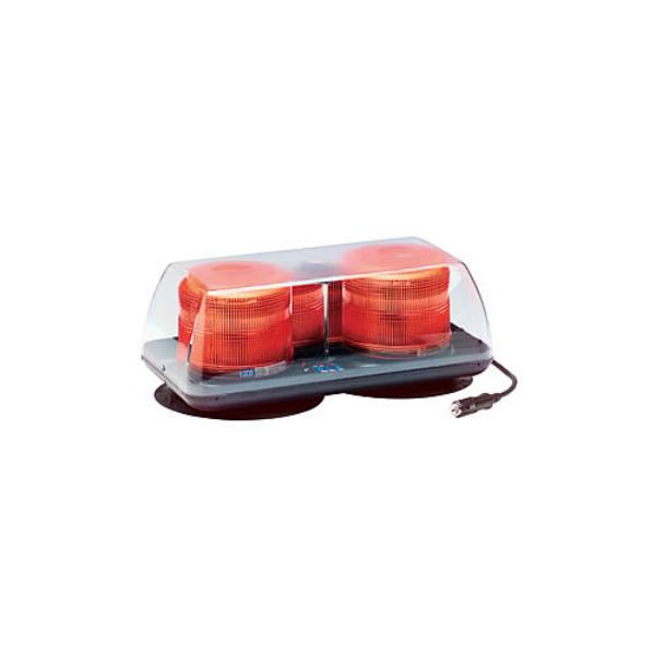 ECC5350CAB-VM 15 in. Vaccum Magnet Mount Strobe Mini Lightbar - Clear, Amber & Blue