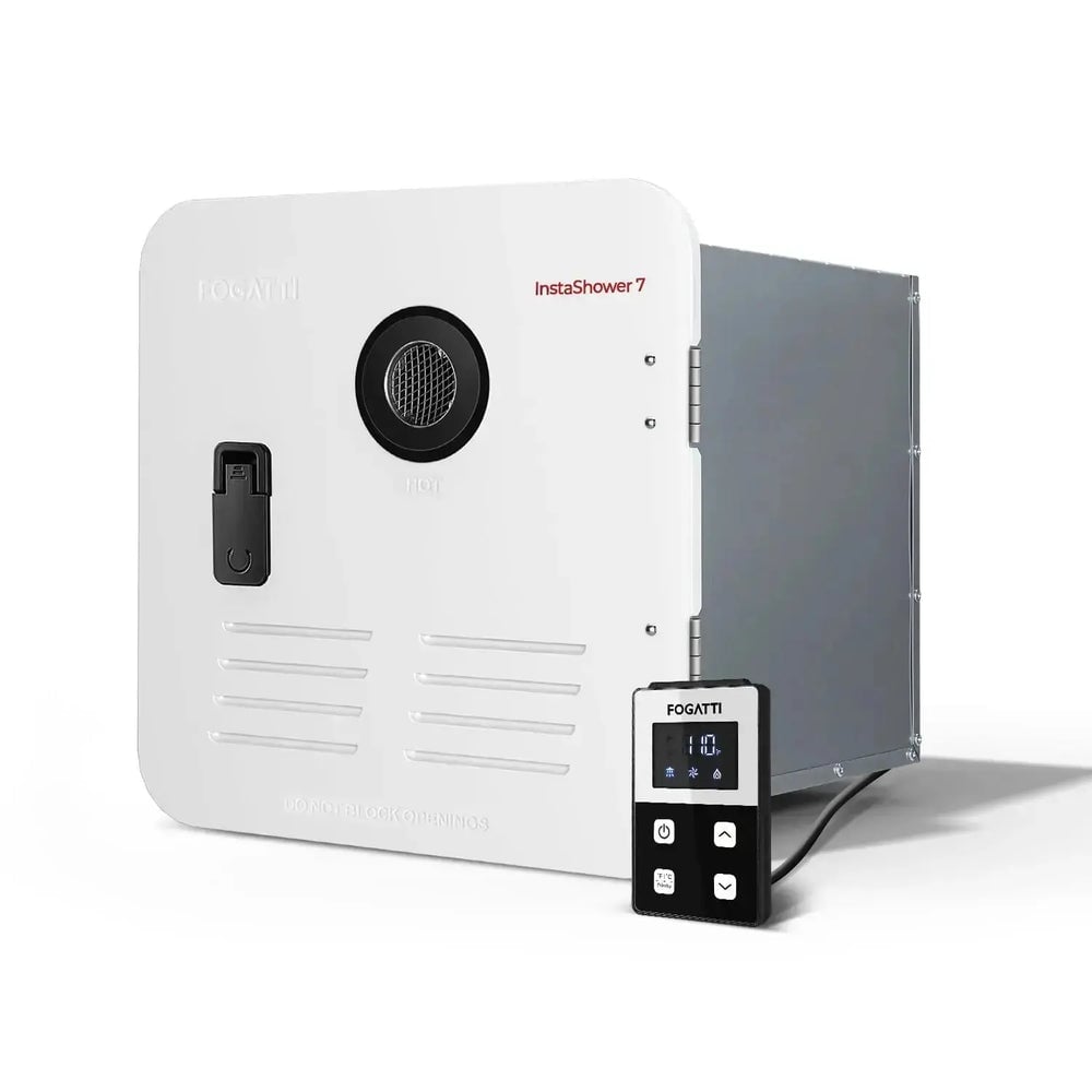 FOGINSTASHOWER 7 RV Tankless Water Heater with Staged Combustion Function - 48000 BTU