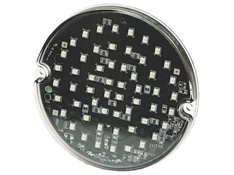 ECC3912R Directional LED with Round Surface Mount - 12V, 15 Flash Patterns, Red