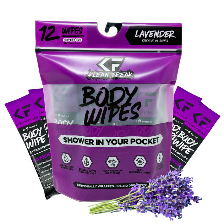 Klean Freak Body Wipes - 12-Pack Lavender, 12-Pack, One Size