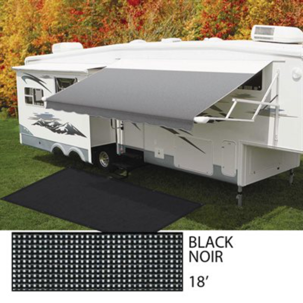 LHI32818BLA 18 ft. Boss Shadow RV Mat - Black