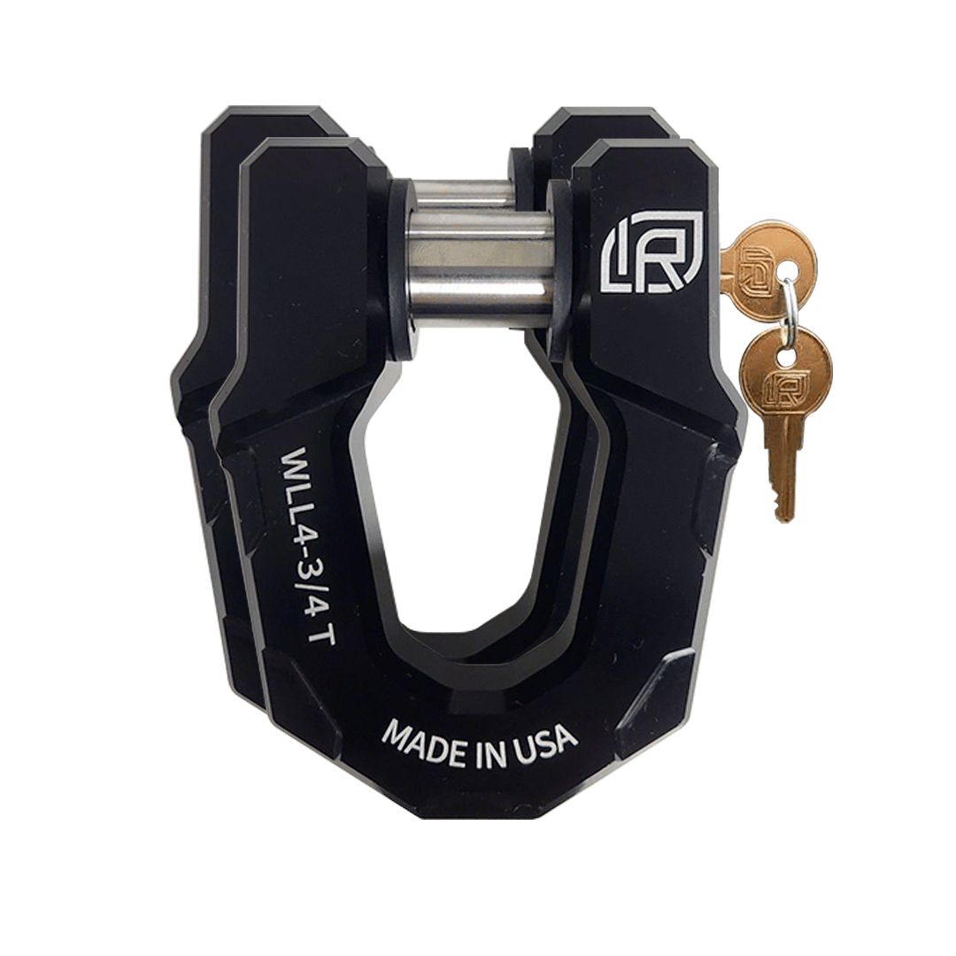 IFL71514-BX Aluminium Dring Shackle with Locking Pin - Black - Pack of 2