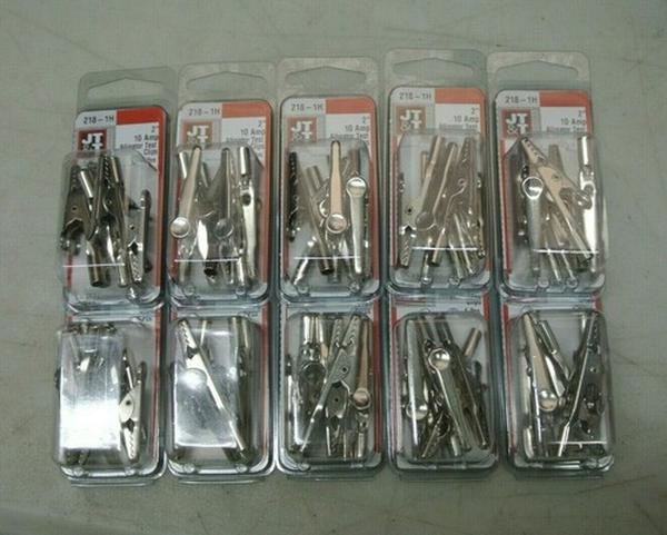JTT218-1H Alligator Test Clips - 2 in., 10A - 6 Piece
