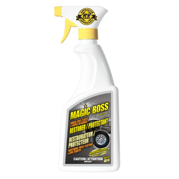LHI1200 33.64 oz Bottle Magic Boss Restorer-Protectant for Rubber, Vinyl, Plastic with UV Barrier - Case of 12