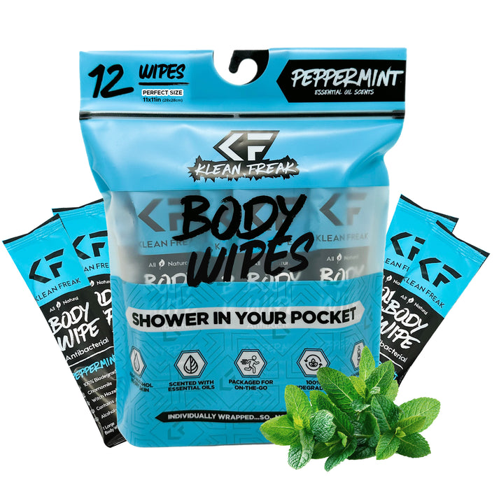 Klean Freak Body Wipes - 12-Pack Peppermint, 12-Pack, One Size