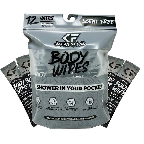 Klean Freak Body Wipes - 12-Pack Scent Free, 12-Pack, One Size