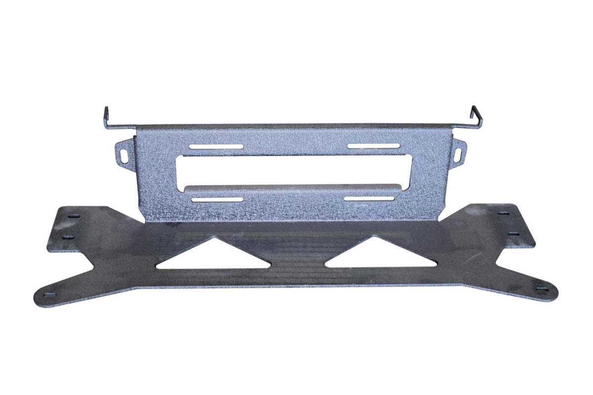 KENFB22393 Plate for Pelican Front Bumper for 2021 Plus F-150 Winch, Black Textured 2-Stage Powder Coat, 0.19 in. Steel