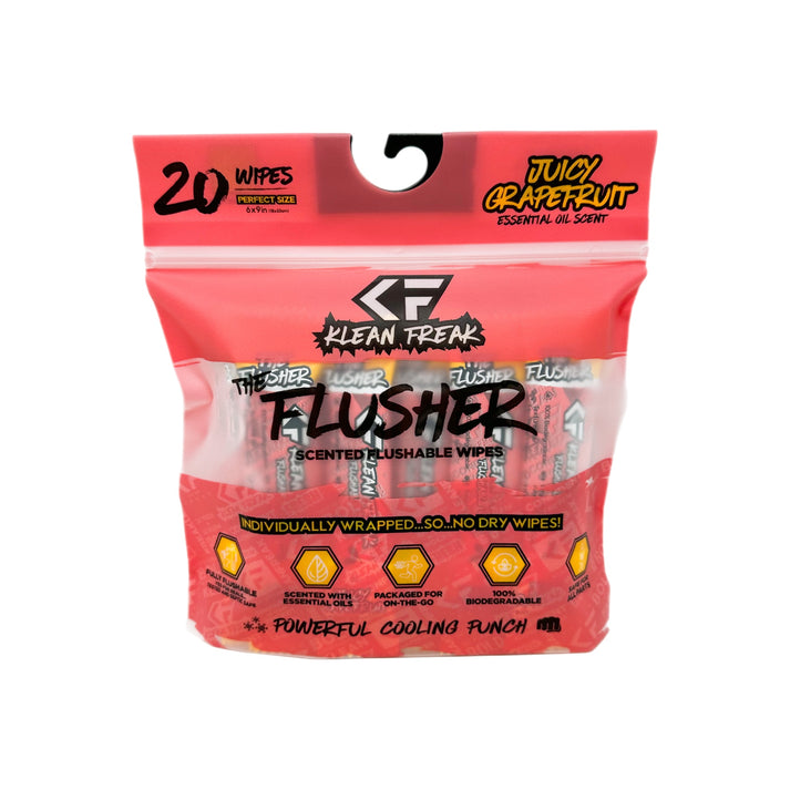 Klean Freak The Flusher - 20-Pack Juicy Grapefruit, 20-Pack, One Size