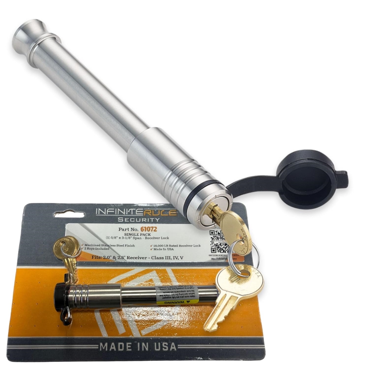 IFL61072-S Receiver Lock - 2 & 2.5 in. Receiver Class III-IV