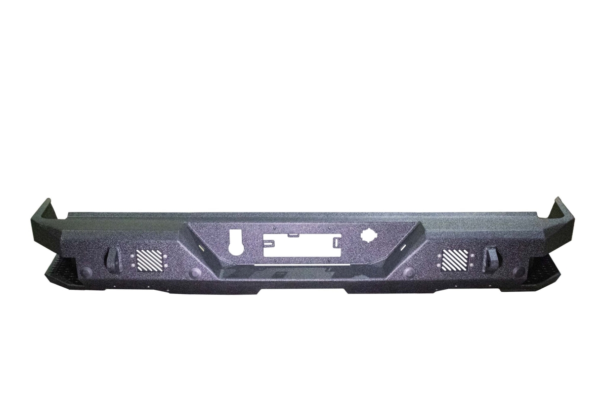 KENFB22394 Rockfish Rear Bumper for 2019-2022 Silverado & Sierra 1500, Black Textured 2-Stage Powder Coat, 0.19 in. Steel