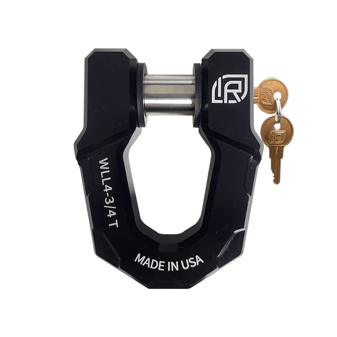 IFL71014-BX Aluminium Dring Shackle with Locking Pin - Black, Single