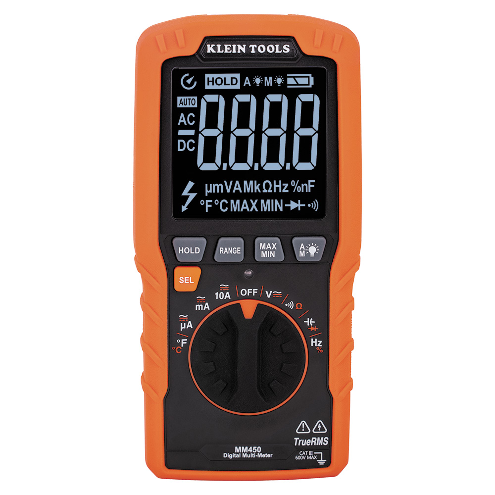 KNTMM450 TRMS Auto-Ranging Temperature Digital Multimeter - 600V