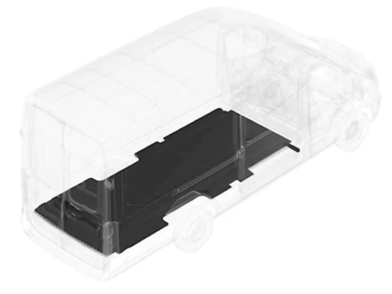 LFSFD1114-11RF1 Baseair Fold Flex Onepiece Floor for 2015C Transit 148 Extended - Black