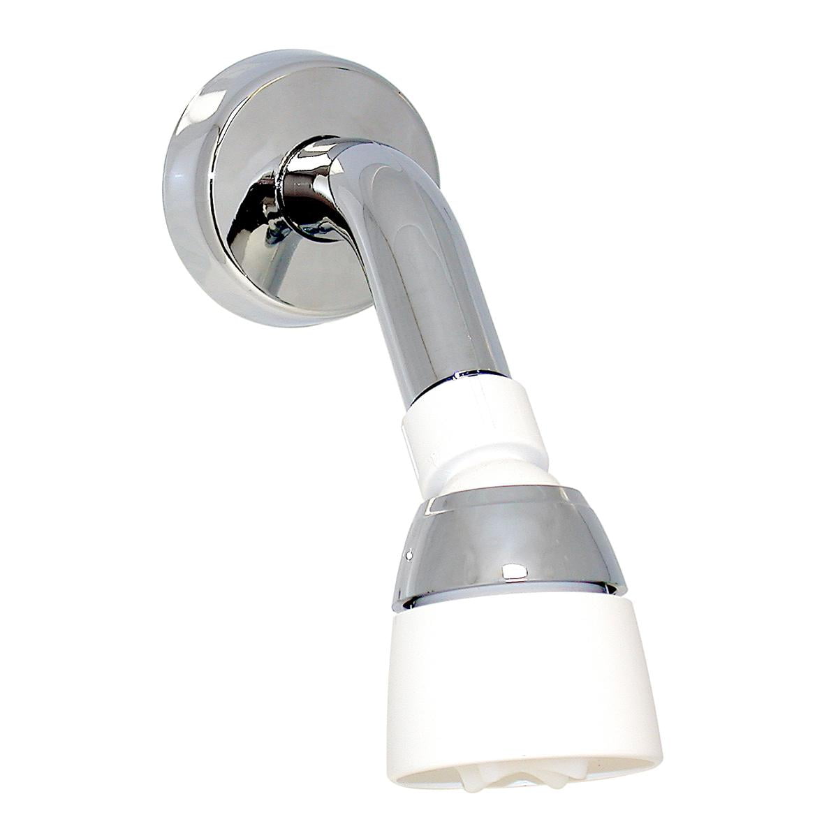 Valterra Products VLPPF175003 Shower Head Arm & Flange Kit, Chrome & White