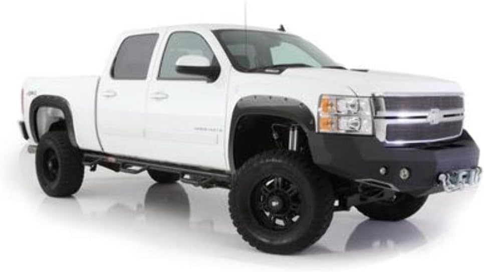 Smittybilt SMB17393-02 Black Front Right Fender Flare, Stainless Steel