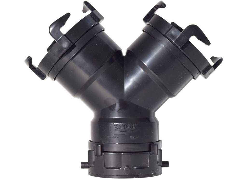 Valterra Products VLPF02-2030BK 3 in. Rotating Wye Connector, Black