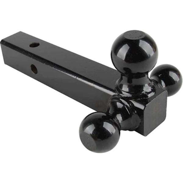TWR22-9333 Hollow Shank Tri-Ball Mount - 8.25 in., Black