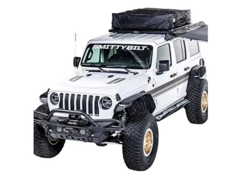 Smittybilt SMB77837 Fender Flare Set for 2018 Jeep Wrangler JL 4 Door - Front & Rear - Set of 4