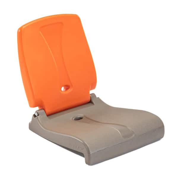 STP538099 Flip Seat - Portable & Foldable Beach Chair with Handle - Orange & Brown