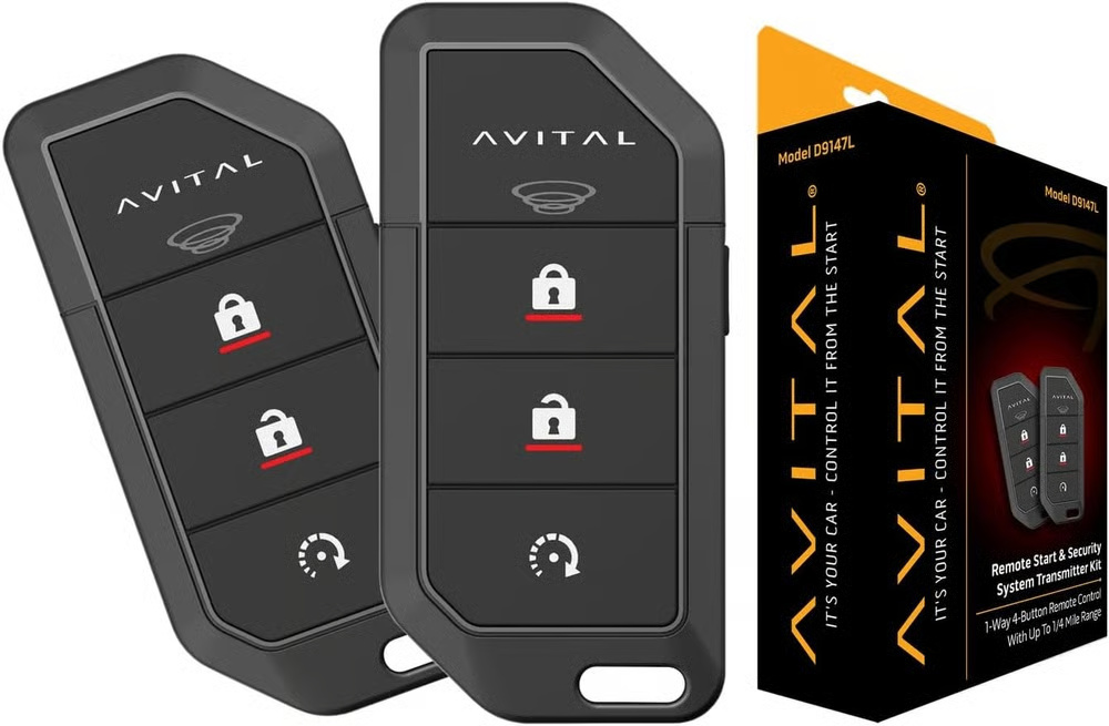 AVTD9147L Remote Control Kit - 1Way, 4 Button, Up to 0.25 Mile Range
