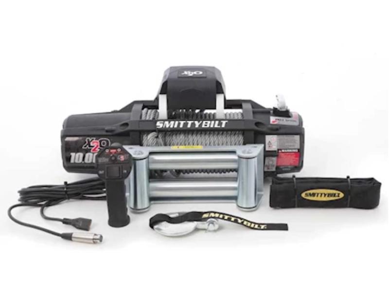 Smittybilt SMB97510-01 Sun Gear Front Bumper with Winch Plate for Jeep Wrangler - Black
