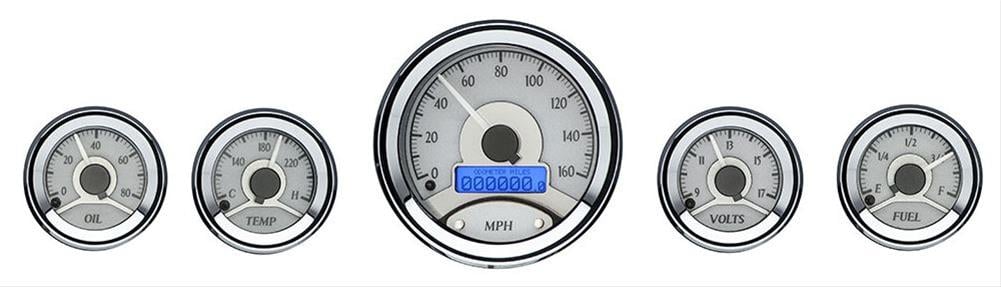 DKDVHX-1050-S-W VHX Round System with Alloy Style Face for Universal - White Display & Silver - 5 Piece
