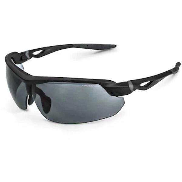 RNS39221 Safety Eyewear - Matte Black Frame, Smoke Lens, Cirrus Premium